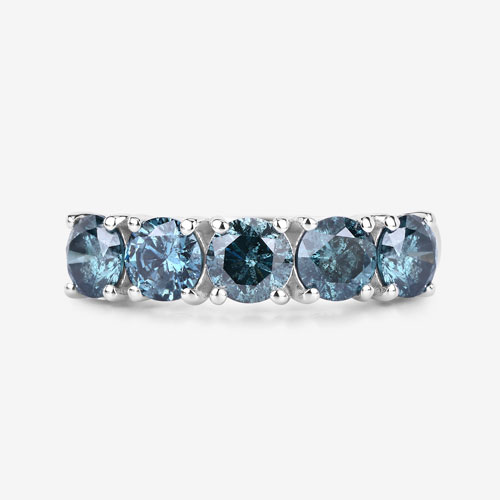 1.83 Carat Genuine Blue Diamond 14K White Gold Ring