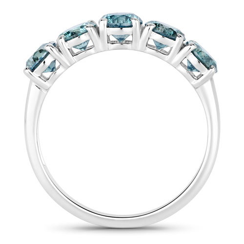 1.83 Carat Genuine Blue Diamond 14K White Gold Ring
