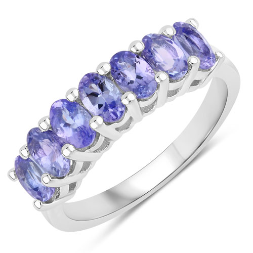 Tanzanite-1.46 Carat Genuine Tanzanite .925 Sterling Silver Ring