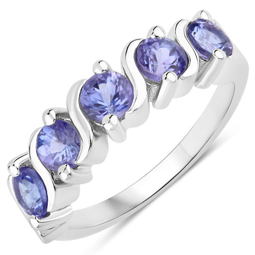 Tanzanite-1.15 Carat Genuine Tanzanite .925 Sterling Silver Ring