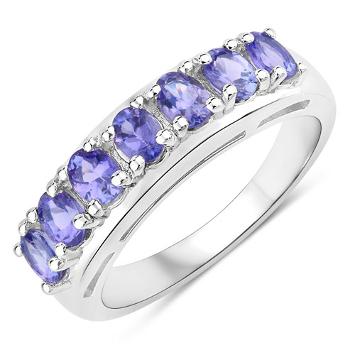 Tanzanite-1.19 Carat Genuine Tanzanite .925 Sterling Silver Ring