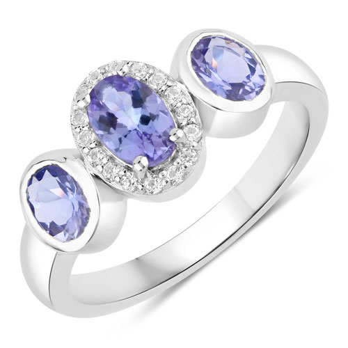 Tanzanite-1.26 Carat Genuine Tanzanite .925 Sterling Silver Ring