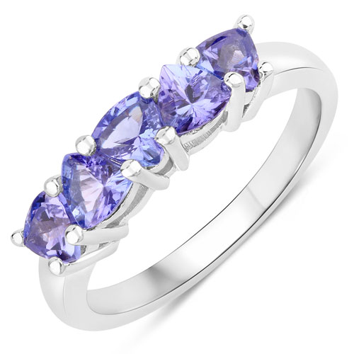 Tanzanite-1.15 Carat Genuine Tanzanite .925 Sterling Silver Ring