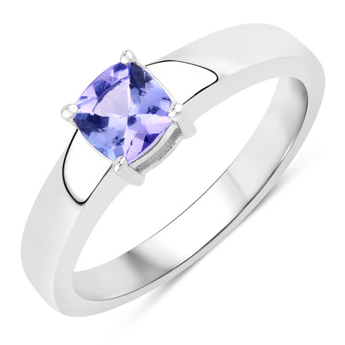 Tanzanite-0.55 Carat Genuine Tanzanite .925 Sterling Silver Ring