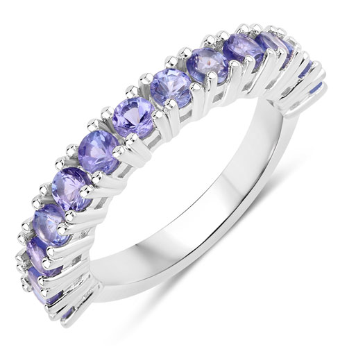 Tanzanite-1.30 Carat Genuine Tanzanite .925 Sterling Silver Ring