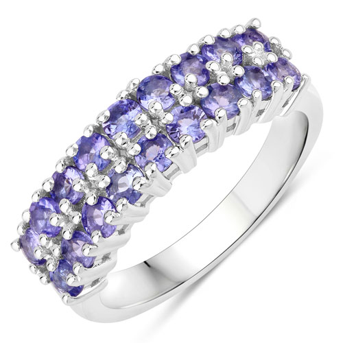 Tanzanite-1.26 Carat Genuine Tanzanite .925 Sterling Silver Ring
