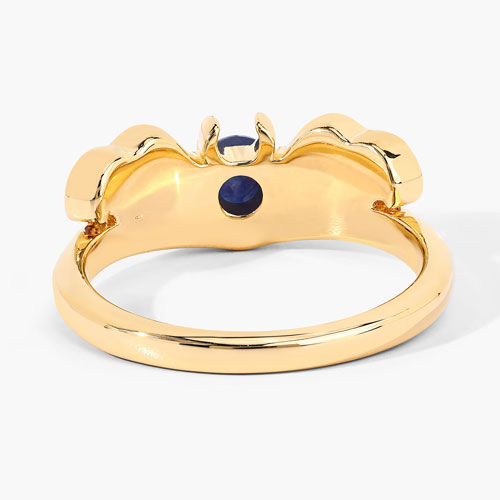0.27 Carat Genuine Blue Sapphire .925 Sterling Silver Ring