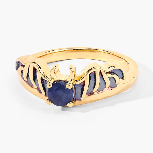 0.27 Carat Genuine Blue Sapphire .925 Sterling Silver Ring