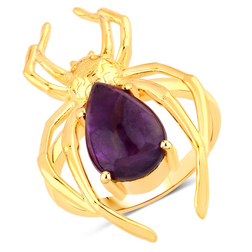 Amethyst-3.00 Carat Genuine Amethyst .925 Sterling Silver Ring
