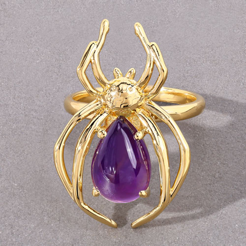 3.00 Carat Genuine Amethyst .925 Sterling Silver Ring