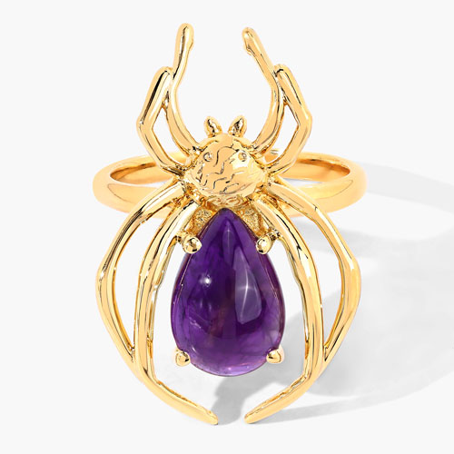 3.00 Carat Genuine Amethyst .925 Sterling Silver Ring