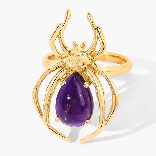 3.00 Carat Genuine Amethyst .925 Sterling Silver Ring