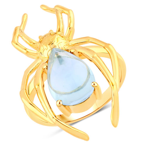 Rings-4.50 Carat Genuine Blue Topaz .925 Sterling Silver Ring