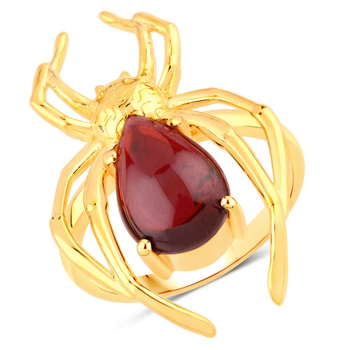 Garnet-3.00 Carat Genuine Garnet .925 Sterling Silver Ring