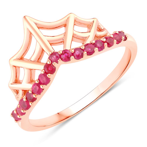 Ruby-0.30 Carat Genuine Ruby .925 Sterling Silver Ring