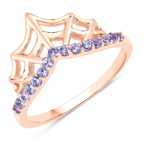 Tanzanite-0.30 Carat Genuine Tanzanite .925 Sterling Silver Ring