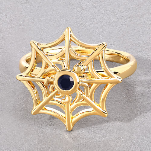 0.13 Carat Genuine Blue Sapphire .925 Sterling Silver Ring