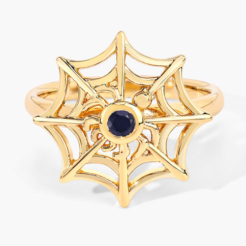0.13 Carat Genuine Blue Sapphire .925 Sterling Silver Ring