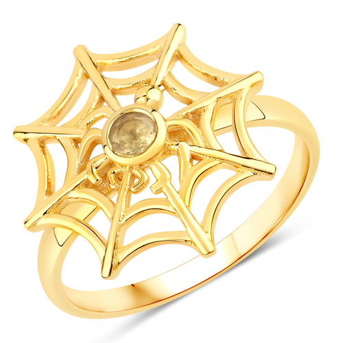 Citrine-0.10 Carat Genuine Citrine .925 Sterling Silver Ring