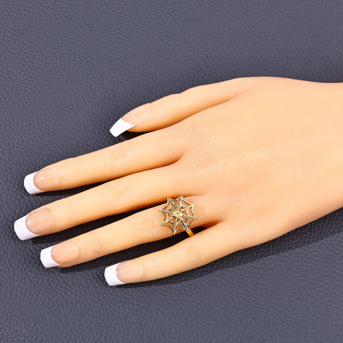 0.10 Carat Genuine Citrine .925 Sterling Silver Ring