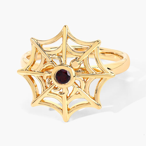 0.12 Carat Genuine Garnet .925 Sterling Silver Ring