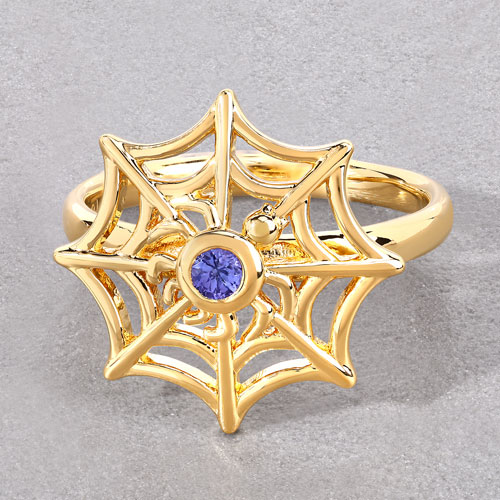 0.10 Carat Genuine Tanzanite .925 Sterling Silver Ring