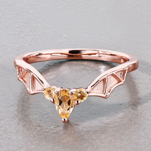 0.28 Carat Genuine Citrine .925 Sterling Silver Ring
