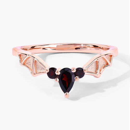 0.33 Carat Genuine Garnet .925 Sterling Silver Ring