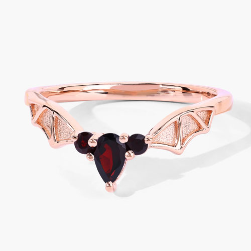 0.33 Carat Genuine Garnet .925 Sterling Silver Ring
