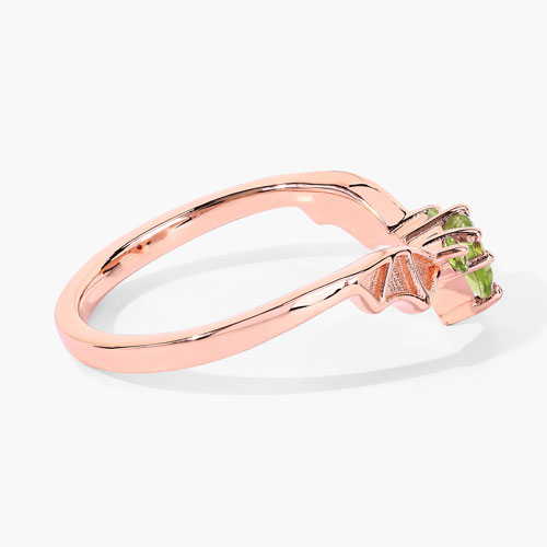0.29 Carat Genuine Peridot .925 Sterling Silver Ring