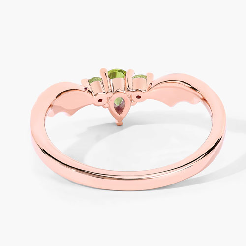 0.29 Carat Genuine Peridot .925 Sterling Silver Ring