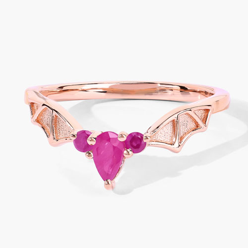 0.34 Carat Genuine Ruby .925 Sterling Silver Ring