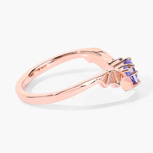 0.28 Carat Genuine Tanzanite .925 Sterling Silver Ring
