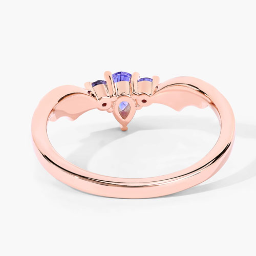 0.28 Carat Genuine Tanzanite .925 Sterling Silver Ring