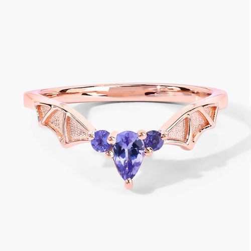 0.28 Carat Genuine Tanzanite .925 Sterling Silver Ring