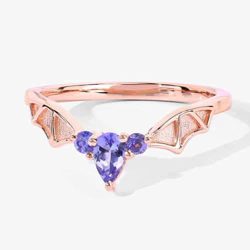 0.28 Carat Genuine Tanzanite .925 Sterling Silver Ring
