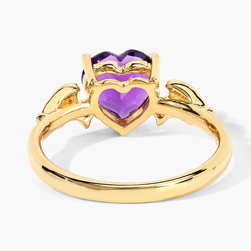 1.52 Carat Genuine Amethyst and White Topaz .925 Sterling Silver Ring