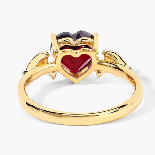2.31 Carat Genuine Garnet and White Topaz .925 Sterling Silver Ring