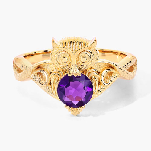 0.73 Carat Genuine Amethyst .925 Sterling Silver Ring