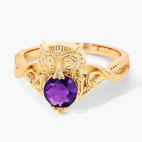 0.73 Carat Genuine Amethyst .925 Sterling Silver Ring