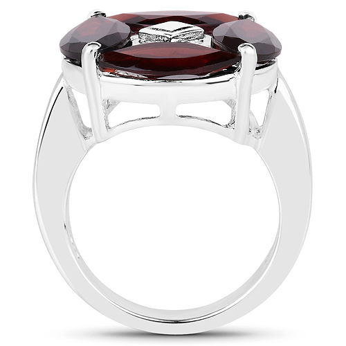 8.64 Carat Genuine Hydrabadi Garnet .925 Sterling Silver Ring