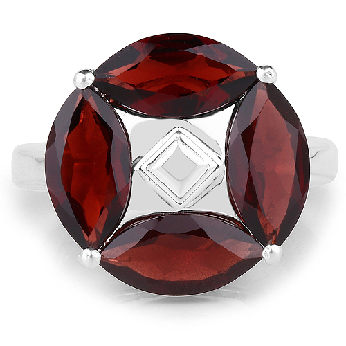 8.64 Carat Genuine Hydrabadi Garnet .925 Sterling Silver Ring