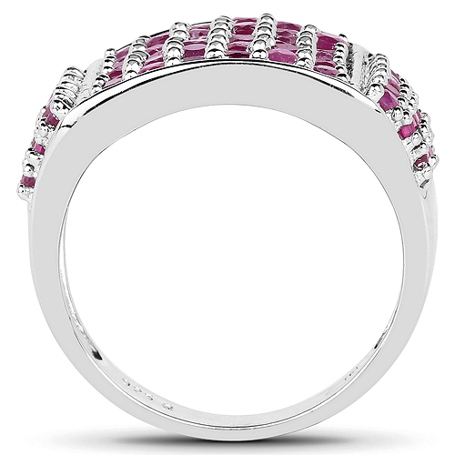 2.70 Carat Genuine Ruby .925 Sterling Silver Ring