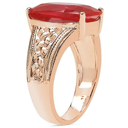9.25 Carat Created Ruby Brass Ring