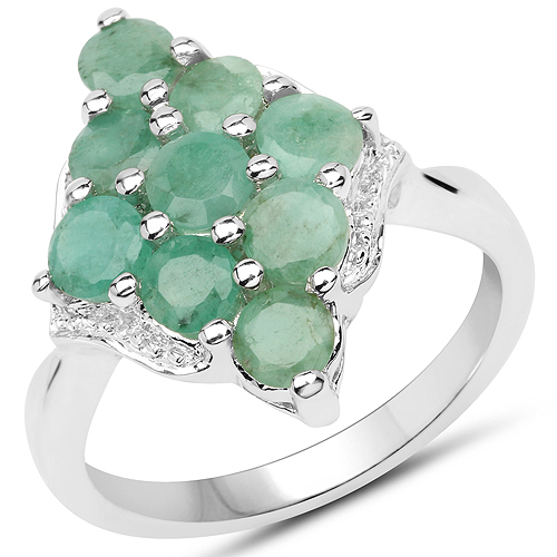 Emerald-2.07 Carat Genuine Emerald .925 Sterling Silver Bracelet