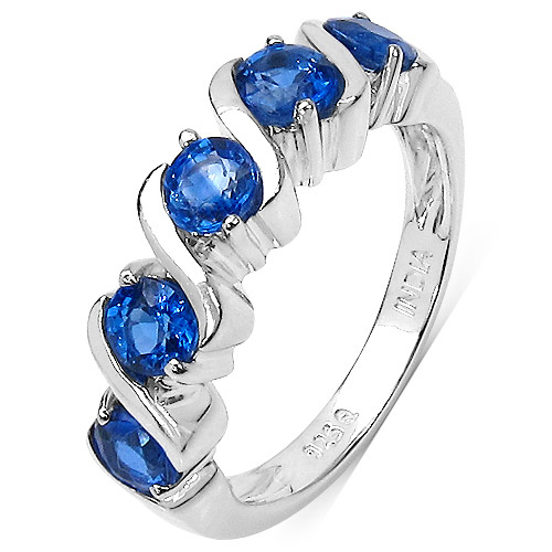 1.90 Carat Genuine Kaynite .925 Sterling Silver Ring