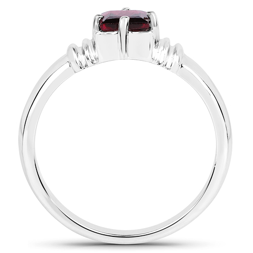0.90 Carat Genuine Garnet .925 Sterling Silver Ring