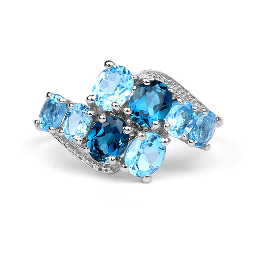 Henri Maillardet - World Diamond and Blue Topaz Ring