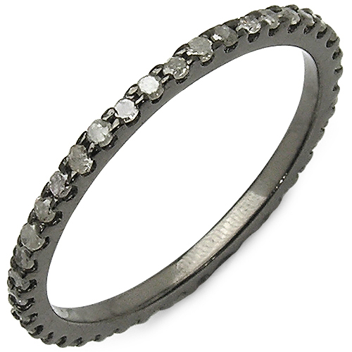 Diamond-0.60 Carat Genuine TLB Diamond .925 Sterling Silver Ring