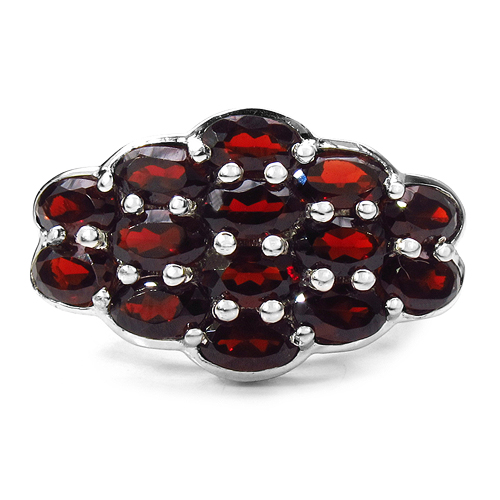 4.90 Carat Genuine Garnet .925 Sterling Silver Ring